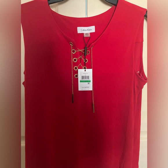 Calvin Klein Red Dress Shirt - Picture 4 of 5